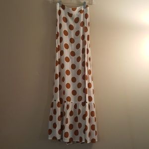 Polka dot maxi skirt
